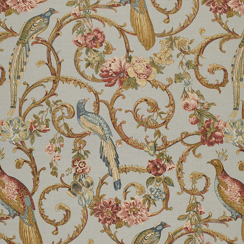Madrigal fabric in sky color - pattern number 1124002 - by Schumacher in the Classic Prints collection