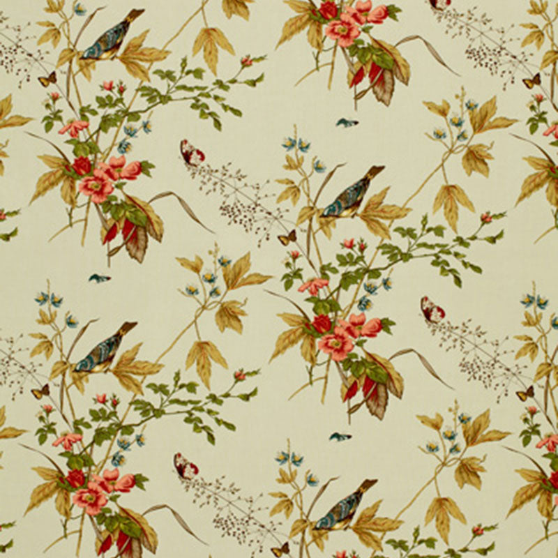 Early Spring fabric in aqua color - pattern number 1137034 - by Schumacher in the Classic Prints collection