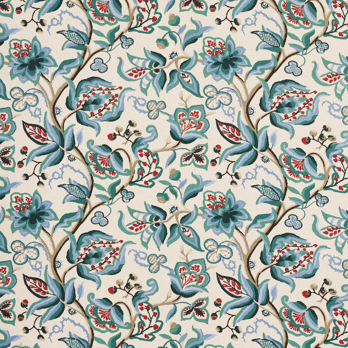 Alexandra Vine fabric in document color - pattern number 1325001 - by Schumacher in the Classic Prints collection