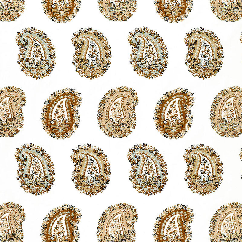 Arklow Paisley fabric in stone color - pattern number 1329002 - by Schumacher in the Classic Prints collection