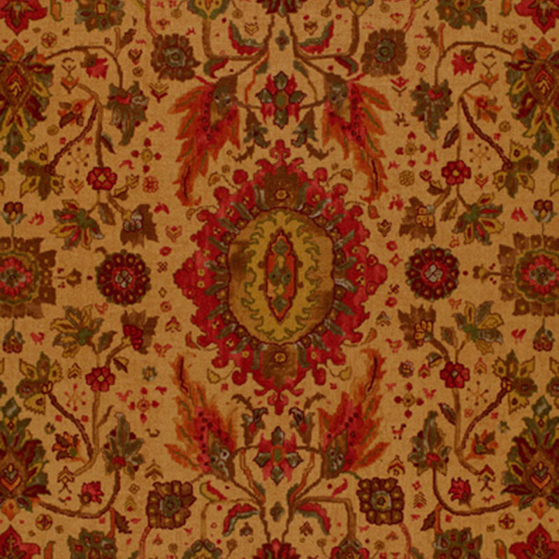 Jahanara Carpet fabric in tea leaf color - pattern number 172792 - by Schumacher in the Classic Prints collection