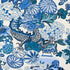 Chiang Mai Dragon fabric in china blue color - pattern number 173272 - by Schumacher in the Exuberant Prints collection
