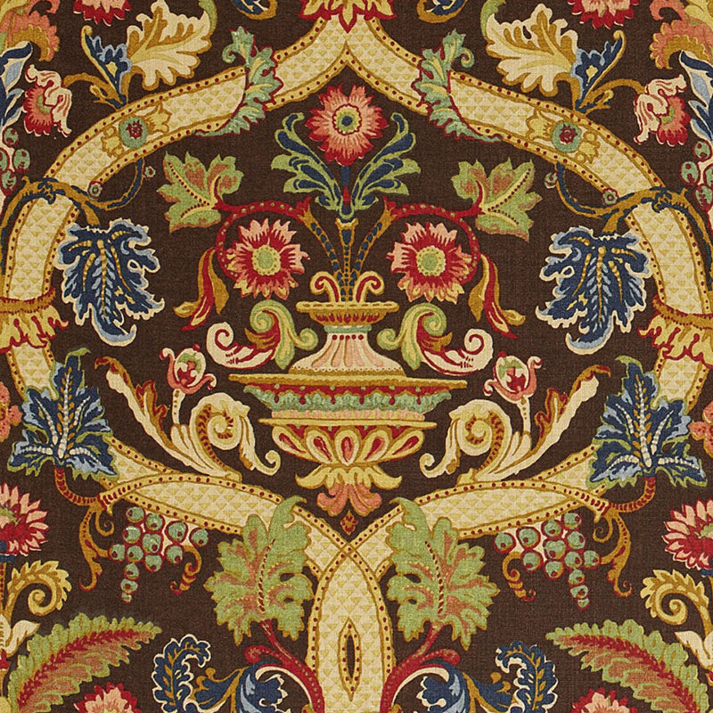 Fontenay Vase fabric in document color - pattern number 173323 - by Schumacher in the Classic Prints collection