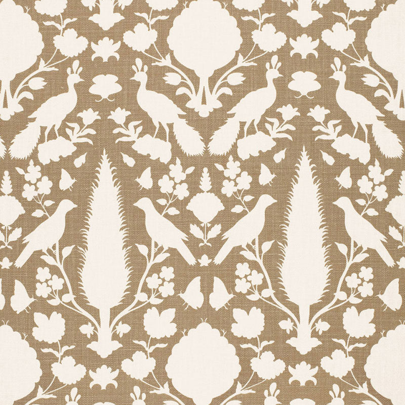 Chenonceau fabric in fawn color - pattern number 173561 - by Schumacher in the Exuberant Prints collection