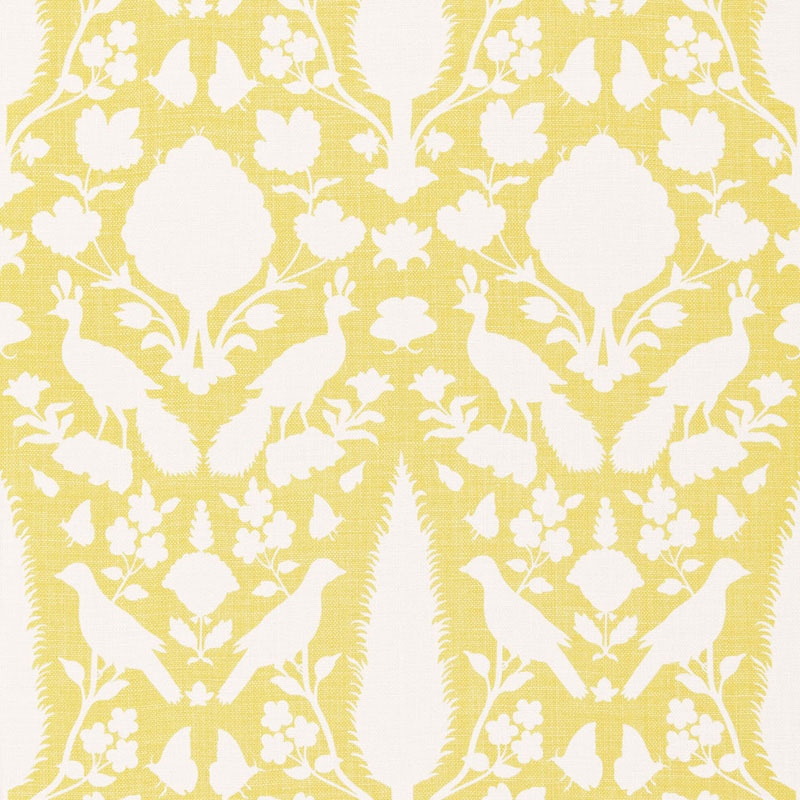 Chenonceau fabric in buttercup color - pattern number 173565 - by Schumacher in the Exuberant Prints collection