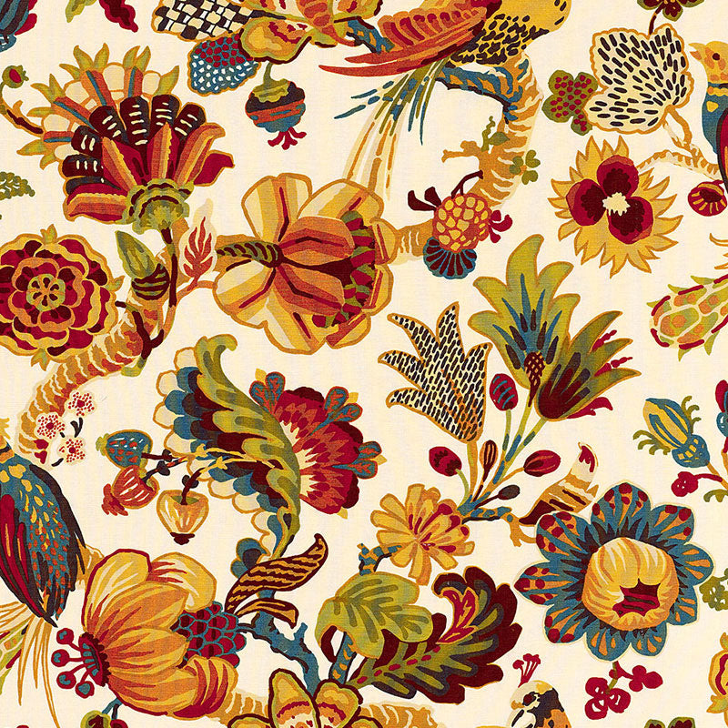 Cambourne fabric in honey color - pattern number 173820 - by Schumacher in the Archive Linen Prints collection