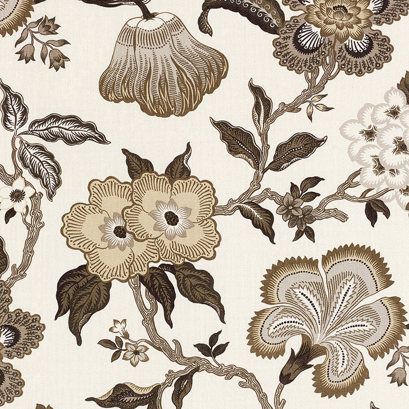 Hothouse Flowers fabric in dusk color - pattern number 174033 - by Schumacher in the Celerie Kemble collection