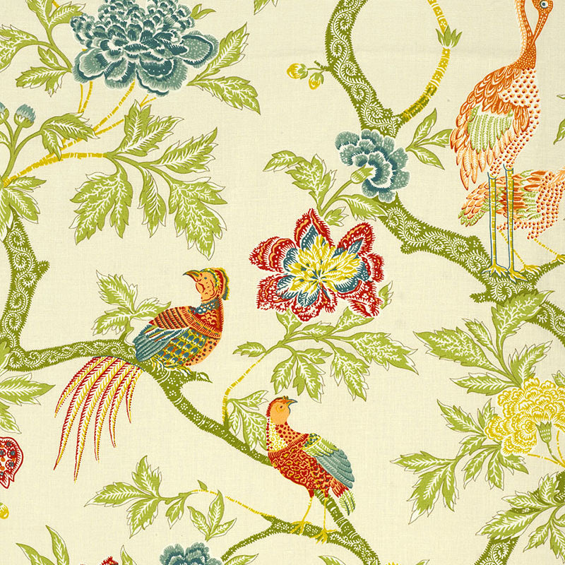 Arbre Chinois fabric in meadow color - pattern number 174080 - by Schumacher in the Orient Express collection