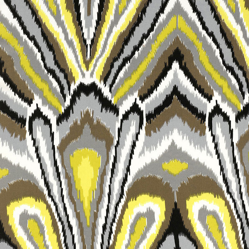 Peacock Print Indoor Outdoor fabric in driftwood color - pattern number 174282 - by Schumacher in the Trina Turk collection