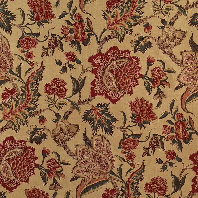 Ceylon Floral Vine fabric in document color - pattern number 174340 - by Schumacher in the Classic Prints collection
