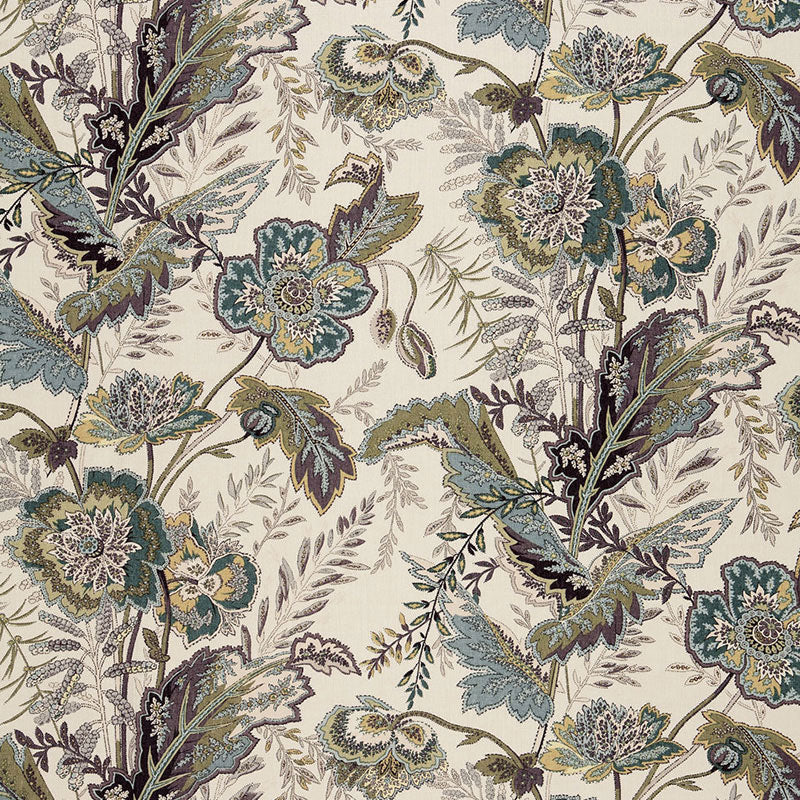 Sandoway Vine fabric in seaglass color - pattern number 174540 - by Schumacher in the Schumacher Classics collection