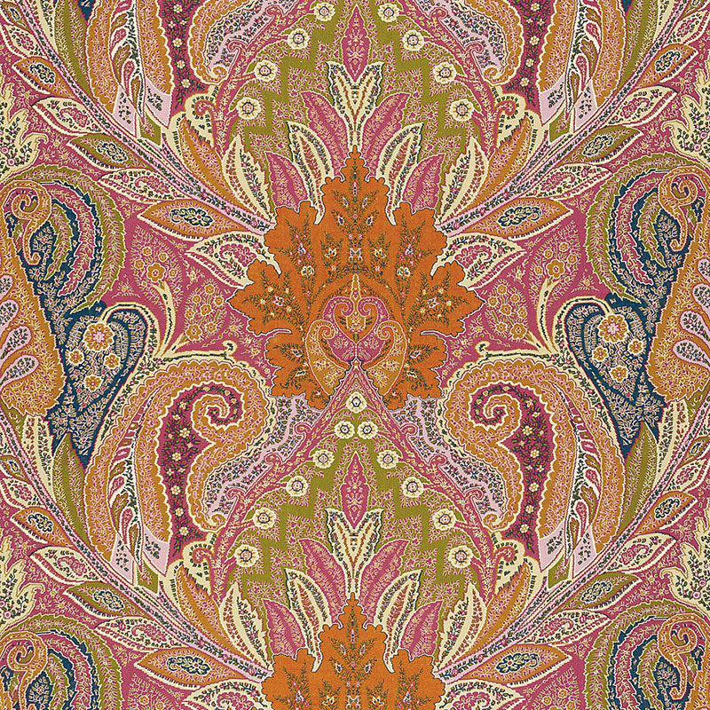 Cambay Paisley Print fabric in sandalwood color - pattern number 174880 - by Schumacher in the Ottoman Chic collection