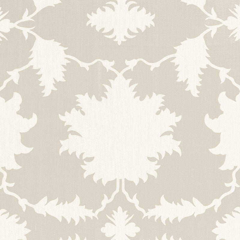 Garden Of Persia fabric in dove color - pattern number 175030 - by Schumacher in the Mary Mcdonald collection
