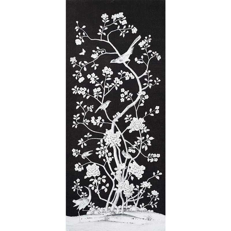 Chinois Palais fabric in noir color - pattern number 175047 - by Schumacher in the Mary Mcdonald collection