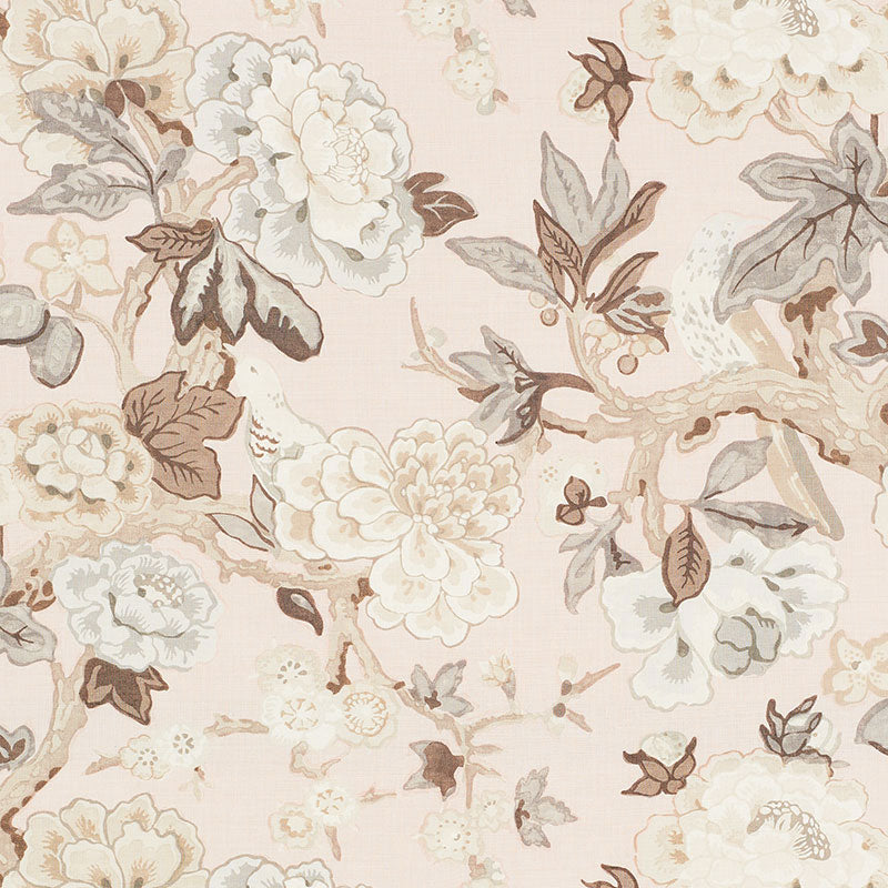 Bermuda Blossoms fabric in blush color - pattern number 175874 - by Schumacher in the Mary Mcdonald collection