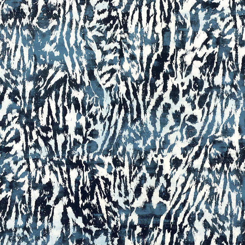 Feline fabric in indigo color - pattern number 175995 - by Schumacher in the Celerie Kemble collection