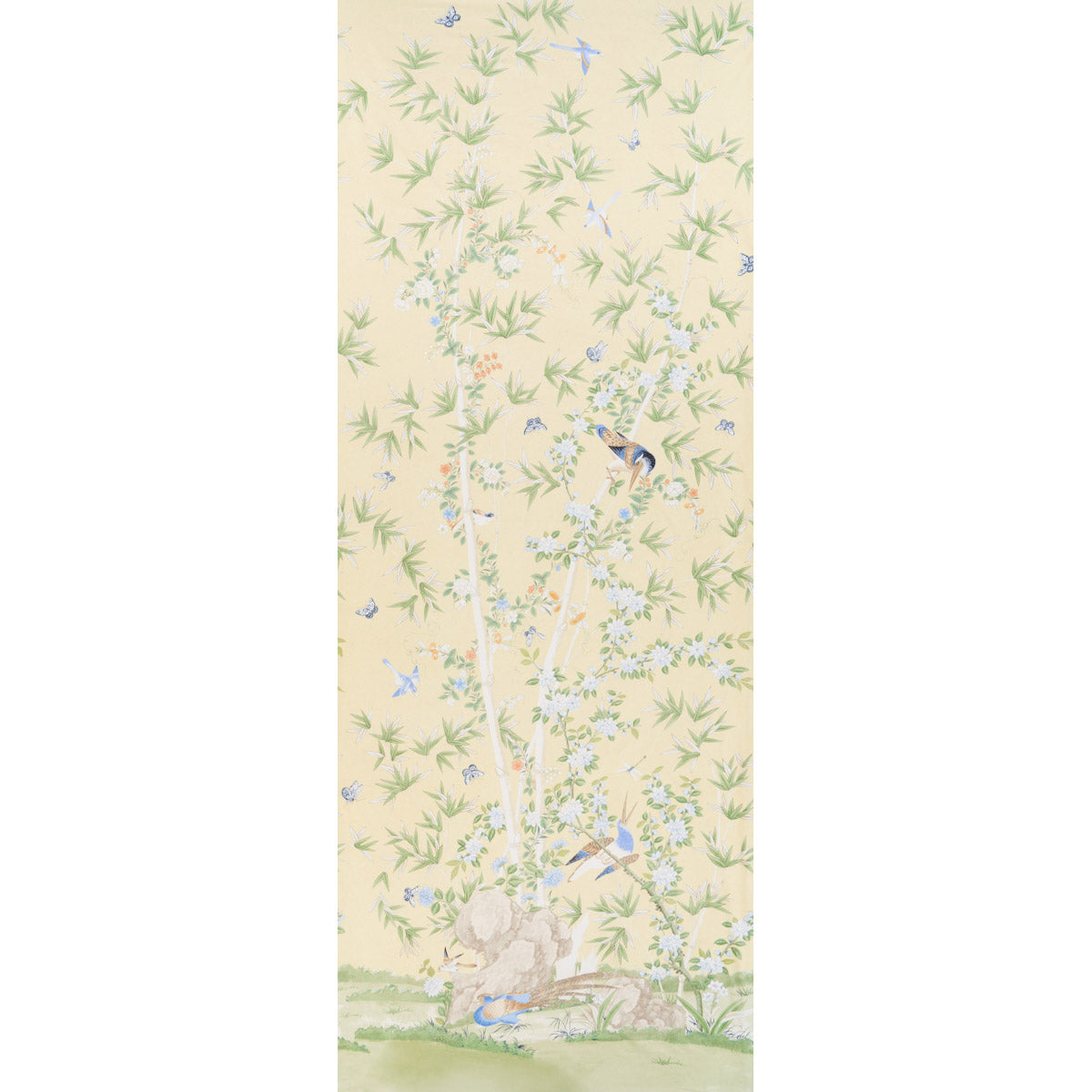 Brighton Pavilion Panel fabric in yellow color - pattern number 176024 - by Schumacher in the Miles Redd collection