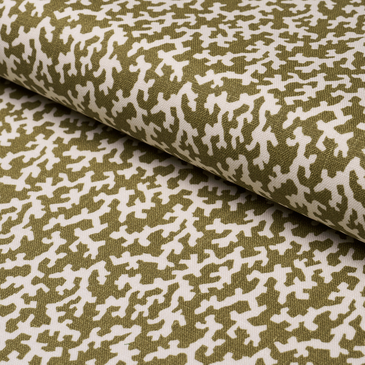 Folly fabric in olive color - pattern number 176129 - by Schumacher in the Veere Grenney collection