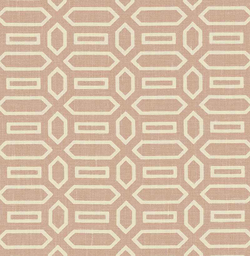 Pavilion fabric in temple pink color - pattern number 176141 - by Schumacher in the Veere Grenney collection