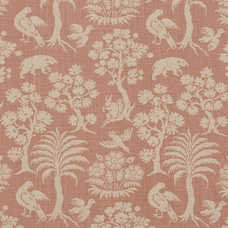 Woodland Silhouette fabric in blush color - pattern number 176170 - by Schumacher in the Schumacher Classics collection