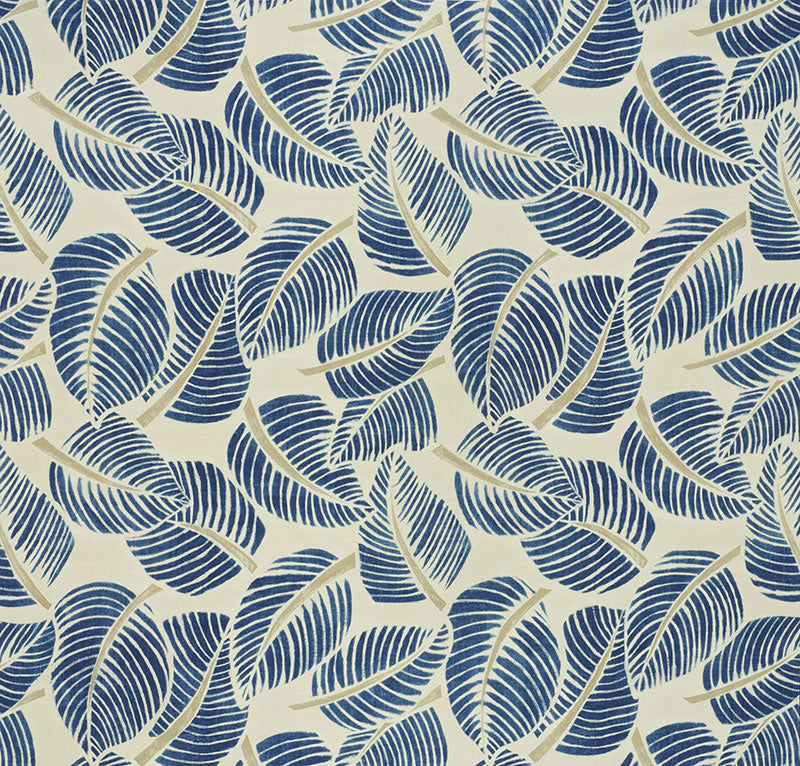 Costa Rica fabric in indigo color - pattern number 176191 - by Schumacher in the Good Vibrations collection