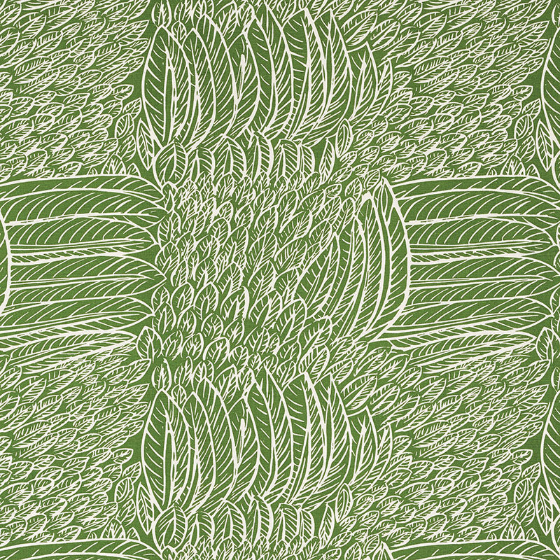 Featherfest fabric in leaf color - pattern number 176232 - by Schumacher in the Good Vibrations collection