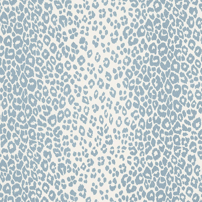Iconic Leopard fabric in sky color - pattern number 176453 - by Schumacher in the Schumacher Classics collection