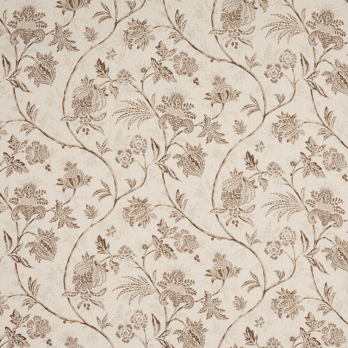 Chinoiserie Vine fabric in neutral color - pattern number 176493 - by Schumacher in the Mark D. Sikes collection
