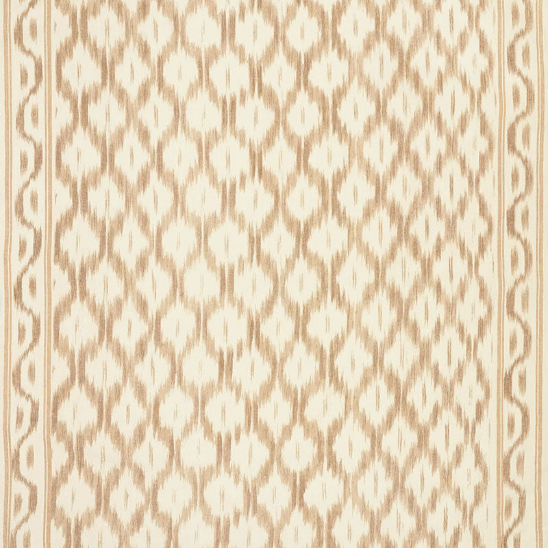 Santa Monica Ikat fabric in neutral color - pattern number 176500 - by Schumacher in the Mark D. Sikes collection