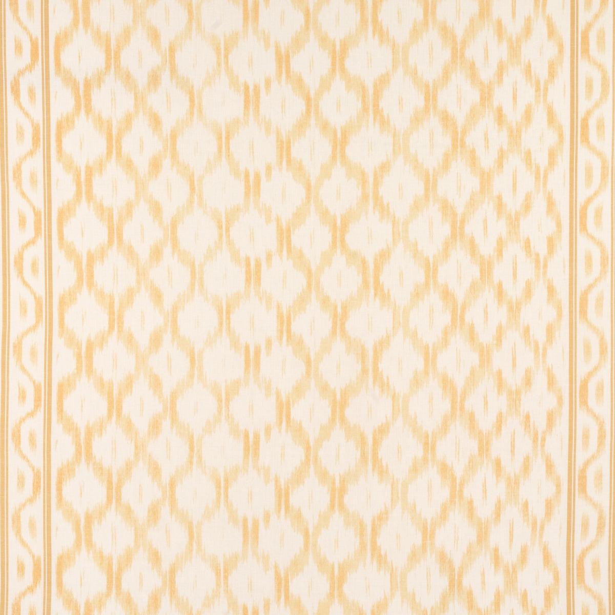Santa Monica Ikat fabric in yellow color - pattern number 176505 - by Schumacher in the Mark D. Sikes collection