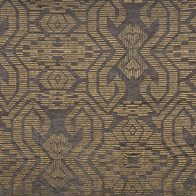 Gilded fabric in pewter color - pattern number 176511 - by Schumacher in the New Opulence collection