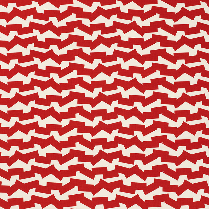 Jumble II Indoor Outdoor fabric in red color - pattern number 176672 - by Schumacher in the Studio Bon collection