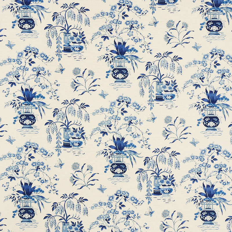 Ming Vase fabric in porcelain color - pattern number 176733 - by Schumacher in the Schumacher Classics II collection