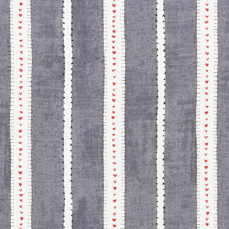 Amour fabric in charcoal color - pattern number 176942 - by Schumacher in the French Revolution collection