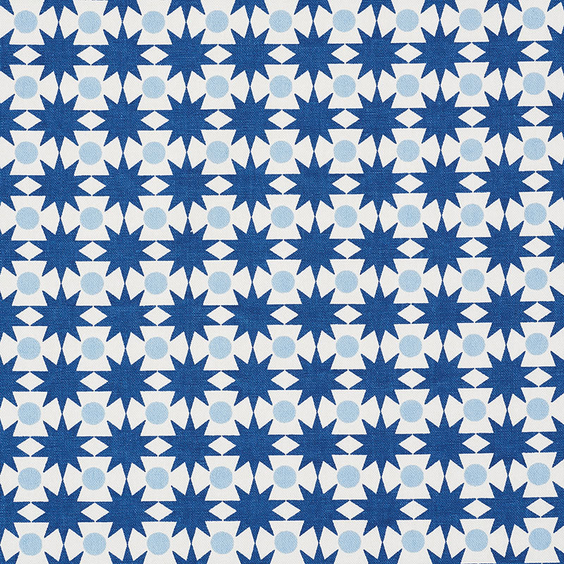 Cosmos fabric in blue color - pattern number 177060 - by Schumacher in the Studio Bon collection