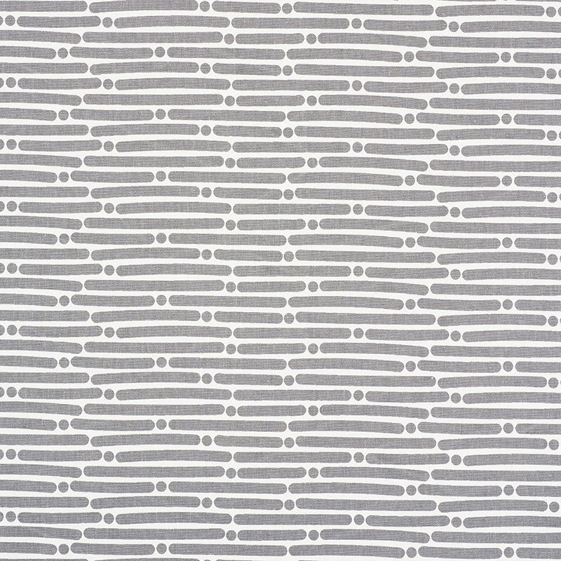 Dot Dash fabric in grey color - pattern number 177104 - by Schumacher in the Studio Bon collection