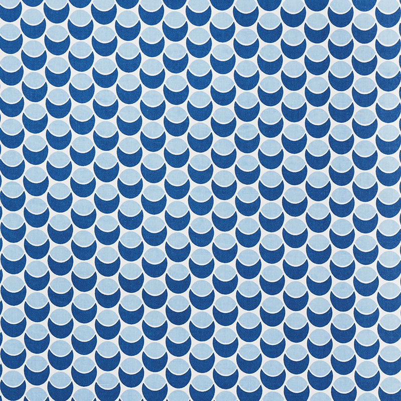 Buds fabric in navy and sky color - pattern number 177150 - by Schumacher in the Studio Bon collection