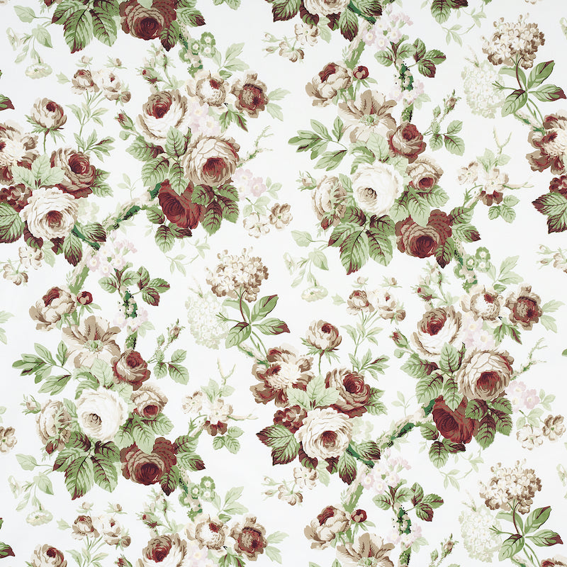 Nancy Floral fabric in grisaille color - pattern number 177201 - by Schumacher in the Country Chic collection