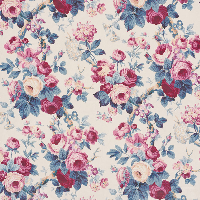 Nancy Floral fabric in hamish color - pattern number 177202 - by Schumacher in the Country Chic collection