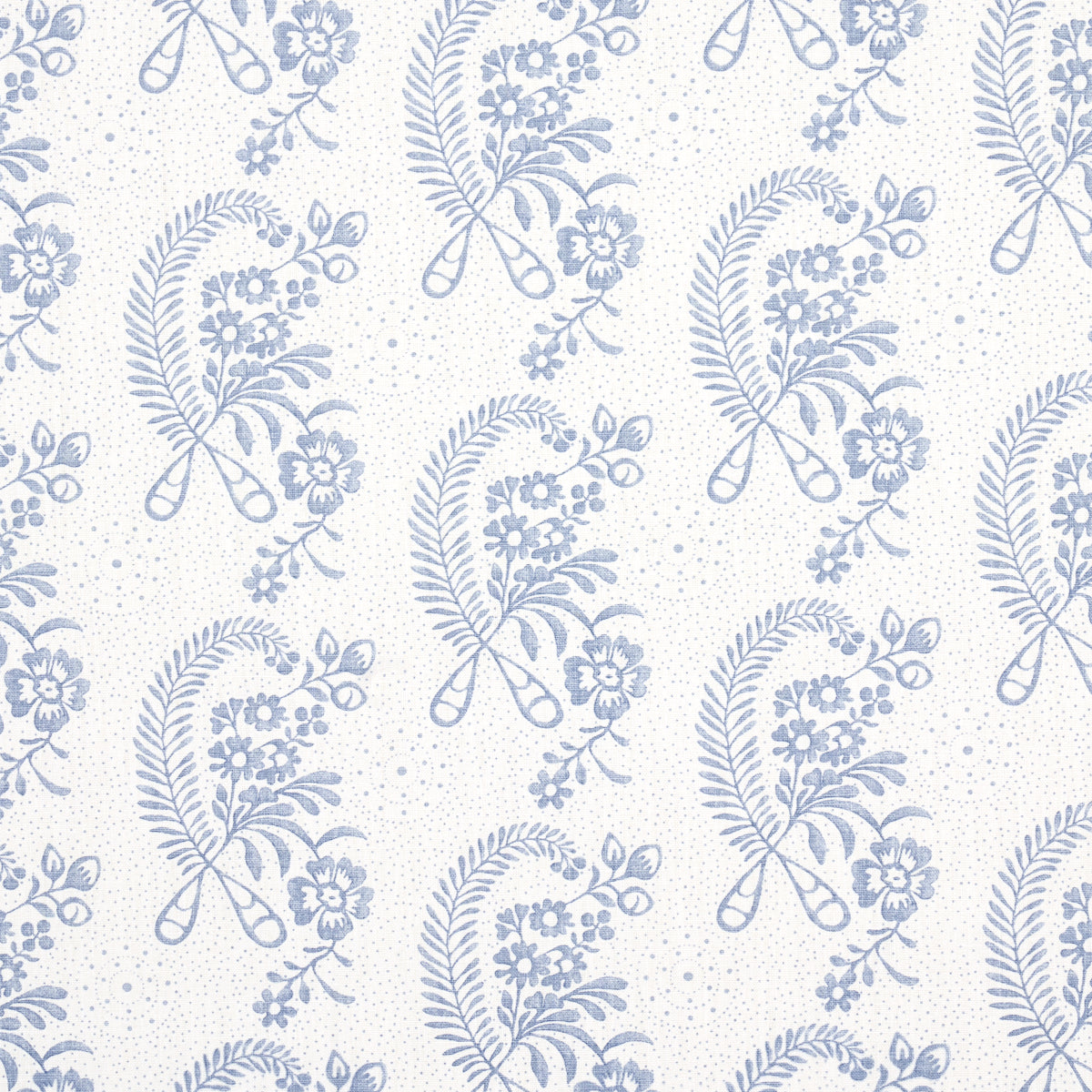 Millicent fabric in delft color - pattern number 177212 - by Schumacher in the Wallflowers collection
