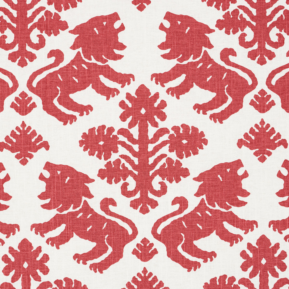 Regalia fabric in red color - pattern number 177304 - by Schumacher in the Preppy Chic collection