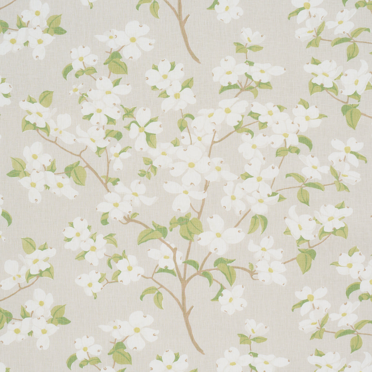 Blooming Branch fabric in dove color - pattern number 177414 - by Schumacher in the A Love Affair collection