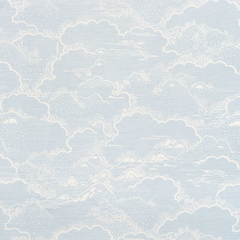 Kumo Village fabric in sky color - pattern number 177521 - by Schumacher in the Mingei collection
