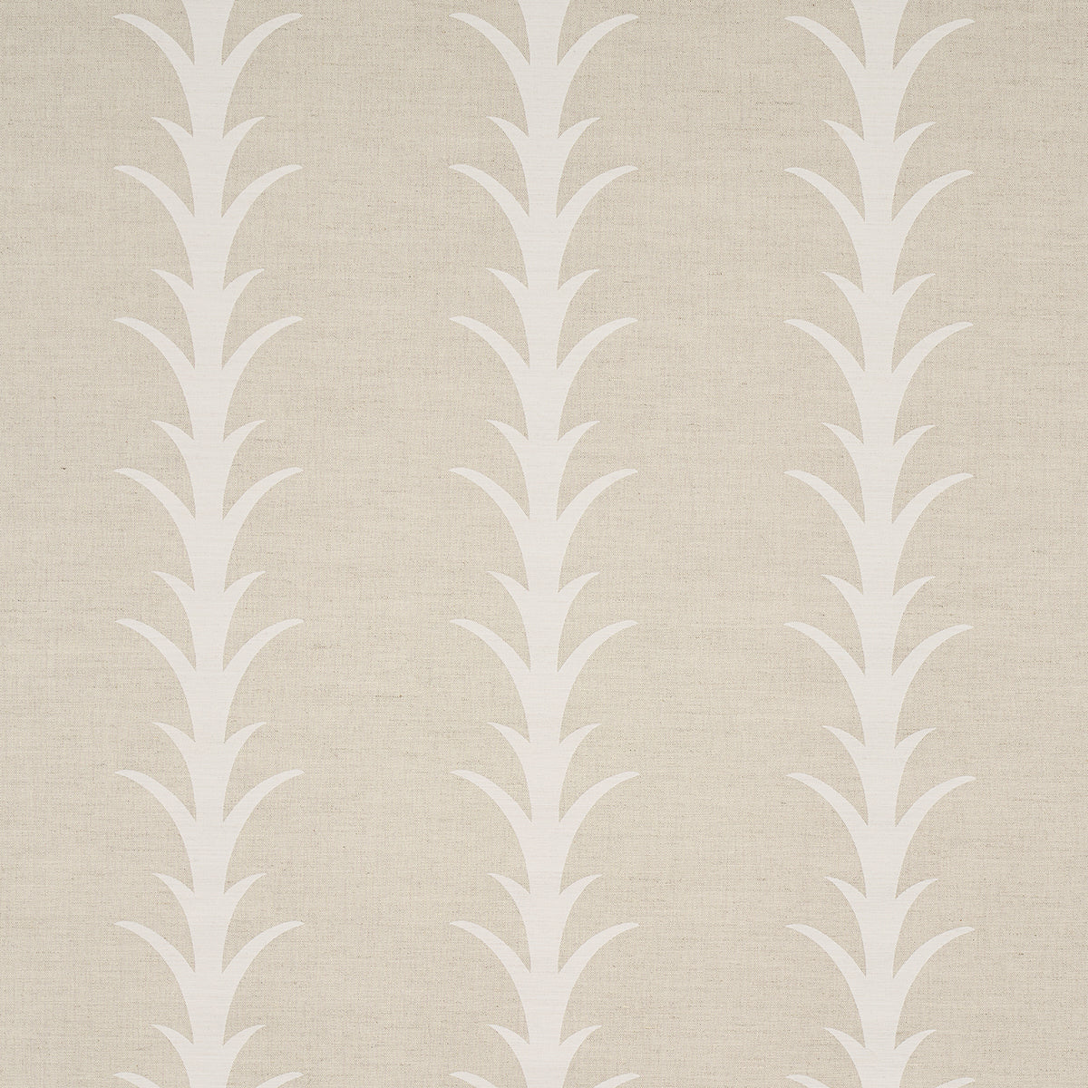 Acanthus Stripe fabric in natural color - pattern number 177636 - by Schumacher in the Moon River collection
