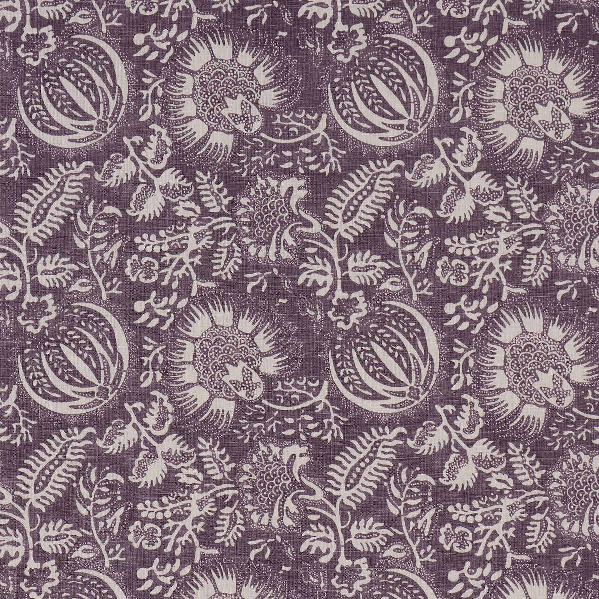 Pomegranate Print fabric in aubergine color - pattern number 177697 - by Schumacher in the A Love Affair collection