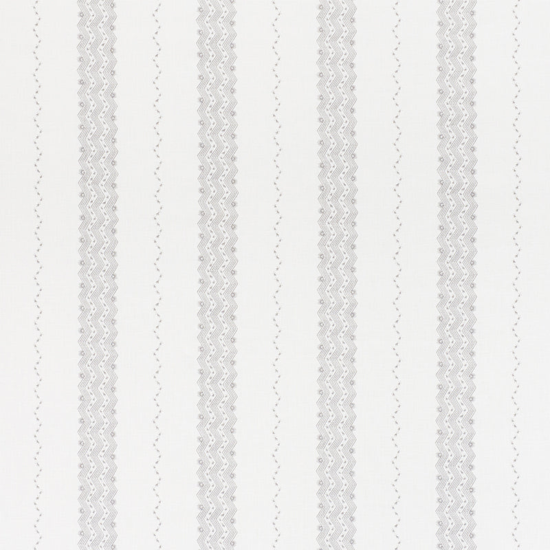Nauset Stripe fabric in grey color - pattern number 177701 - by Schumacher in the Chambray collection