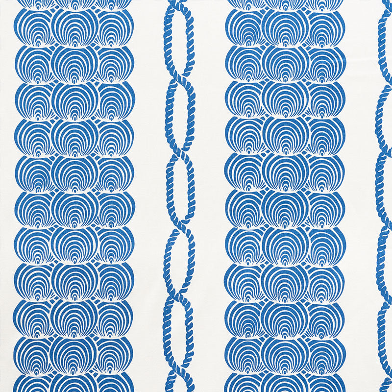 Coralline fabric in blue color - pattern number 177780 - by Schumacher in the Nautilus collection