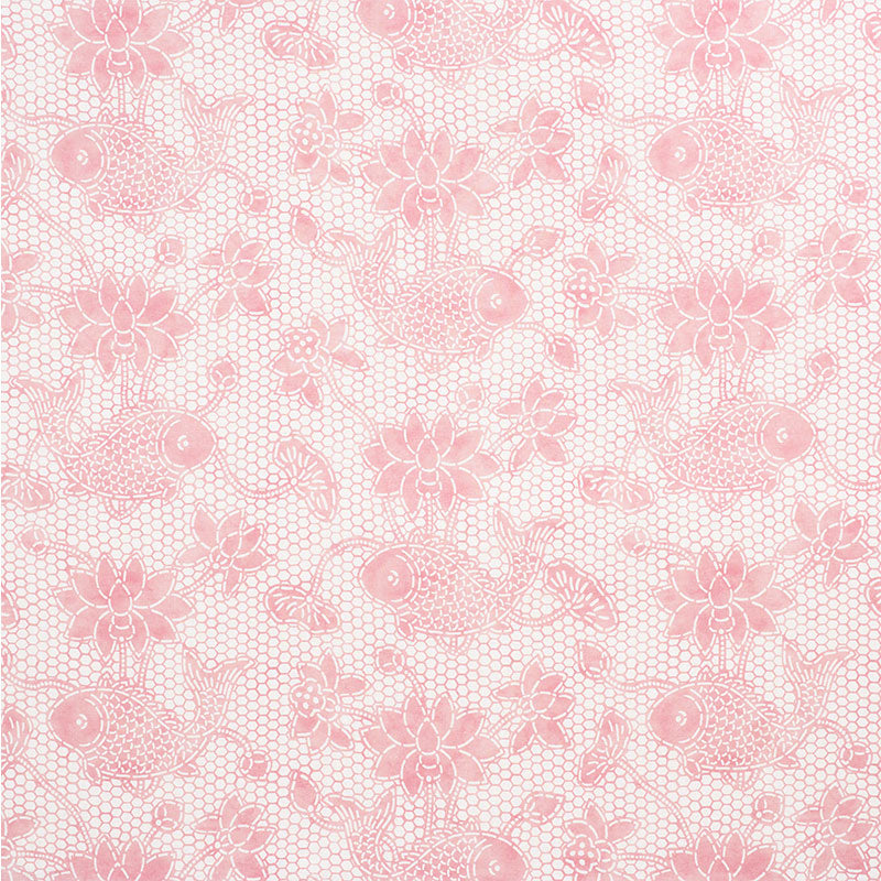 Lotus Batik fabric in pink color - pattern number 177792 - by Schumacher in the Isola Indoor/Outdoor collection