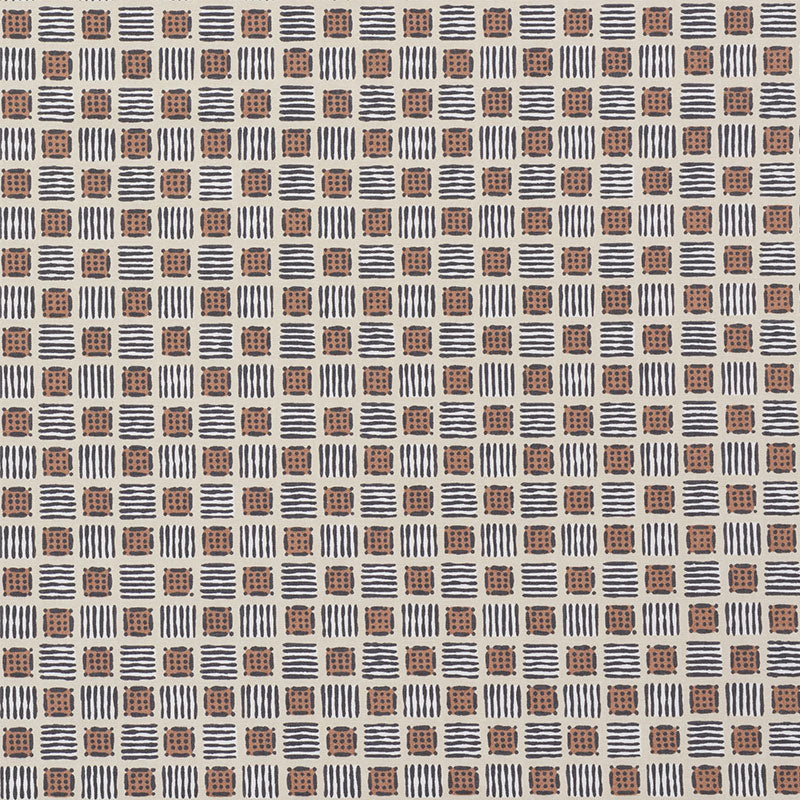 Mottley Grid fabric in wren color - pattern number 177860 - by Schumacher in the Celerie Kemble collection