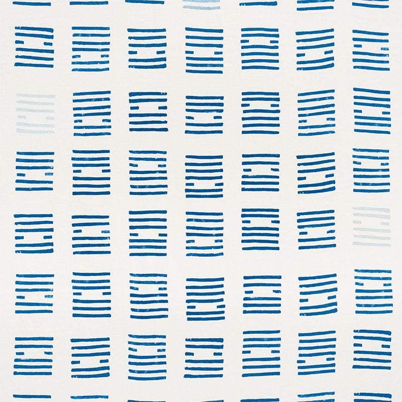 Tiasquam fabric in blue color - pattern number 177880 - by Schumacher in the Caroline Z Hurley collection